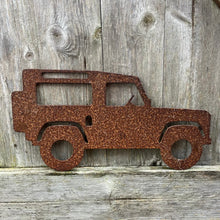 Load image into Gallery viewer, Rustic Metal Land Rover Defender Wall Art Sculpture Bespoke Handmade Gift