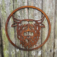 Load image into Gallery viewer, NEW Rustic Metal Mr Highland Wall Art Sculpture - Bespoke Handmade Gift