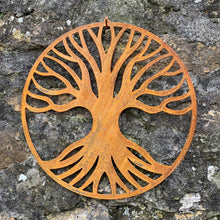Load image into Gallery viewer, Rustic Metal Tree of Life Wall Art Sculpture Bespoke Handmade Gift