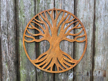 Load image into Gallery viewer, Rustic Metal Tree of Life Wall Art Sculpture Bespoke Handmade Gift
