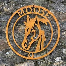 Load image into Gallery viewer, Personalised Rustic Horse Stable Door Name Plate  - Bespoke Handmade Gift