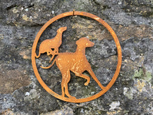 Load image into Gallery viewer, NEW Rustic Metal Greyhound Wall Art Sculpture - Bespoke Handmade Gift