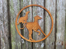Load image into Gallery viewer, NEW Rustic Metal Greyhound Wall Art Sculpture - Bespoke Handmade Gift
