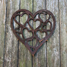 Load image into Gallery viewer, NEW Rustic Metal Hearts In Heart Wall Art Sculpture Bespoke Handmade Gift
