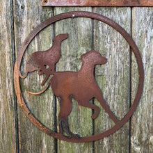 Load image into Gallery viewer, NEW Rustic Metal Greyhound Wall Art Sculpture - Bespoke Handmade Gift