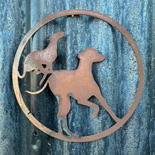 Load image into Gallery viewer, NEW Rustic Metal Greyhound Wall Art Sculpture - Bespoke Handmade Gift