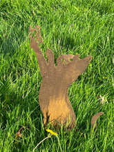 Load image into Gallery viewer, Rustic Metal Playful Cat Garden Sculpture Ornament - Bespoke Handmade Gift