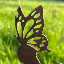 Load image into Gallery viewer, Rustic Metal Playful Cat Garden Sculpture Ornament - Bespoke Handmade Gift