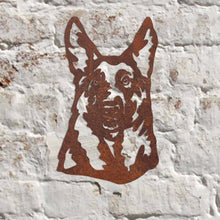 Load image into Gallery viewer, Rustic Metal German Shepherd Wall Art Sculpture - Bespoke Handmade Gift