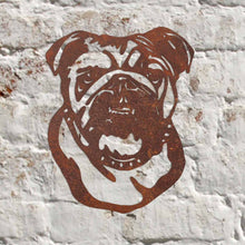 Load image into Gallery viewer, NEW Rustic Metal Bulldog Wall Art Sculpture - Bespoke Handmade Gift