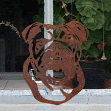 Load image into Gallery viewer, NEW Rustic Metal Bulldog Wall Art Sculpture - Bespoke Handmade Gift