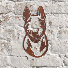 Load image into Gallery viewer, Rustic Metal English Bull Terrier Wall Art Sculpture - Bespoke Handmade Gift
