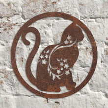 Load image into Gallery viewer, Rustic Metal Cat Wall Art Sculpture - Bespoke Handmade Gift