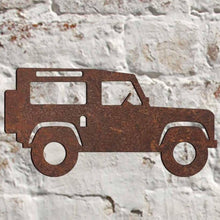Load image into Gallery viewer, Rustic Metal Land Rover Defender Wall Art Sculpture Bespoke Handmade Gift