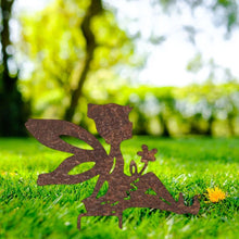Load image into Gallery viewer, Rustic Metal Fairy Garden Sculpture Ornament - Bespoke Handmade Gift