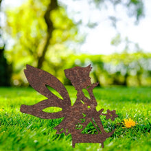 Load image into Gallery viewer, Rustic Metal Fairy Garden Sculpture Ornament - Bespoke Handmade Gift