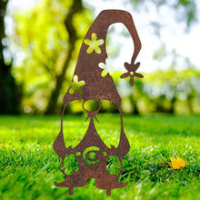 Load image into Gallery viewer, Rustic Metal Gonk Gnome Garden Sculpture Ornament - Bespoke Handmade Gift