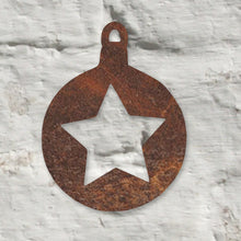 Load image into Gallery viewer, Rustic Metal Christmas Hanging Decorations Bespoke Handmade Gift