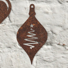 Load image into Gallery viewer, Rustic Metal Christmas Hanging Decorations Bespoke Handmade Gift