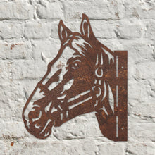 Load image into Gallery viewer, Rustic Metal Peeping Horse Sculpture