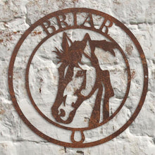 Load image into Gallery viewer, Personalised Rustic Horse Stable Door Name Plate  - Bespoke Handmade Gift