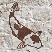 Load image into Gallery viewer, Rustic Metal Koi Carp Wall Art Sculpture Bespoke Handmade Gift