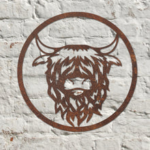 Load image into Gallery viewer, NEW Rustic Metal Mr Highland Wall Art Sculpture - Bespoke Handmade Gift