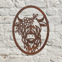 Load image into Gallery viewer, NEW Rustic Metal Mrs Highland Wall Art Sculpture - Bespoke Handmade Gift