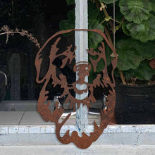 Load image into Gallery viewer, Rustic Metal Golden Retriever Wall Art Sculpture - Bespoke Handmade Gift