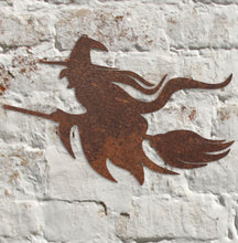 Load image into Gallery viewer, Rustic Metal Witch Garden Sculpture Ornament - Bespoke Handmade Gift