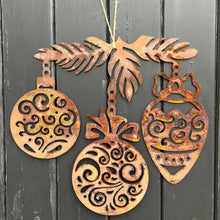 Load image into Gallery viewer, NEW Rustic Metal Christmas Door Decoration Wreath Wall Art Sculpture - Bespoke Handmade Gift
