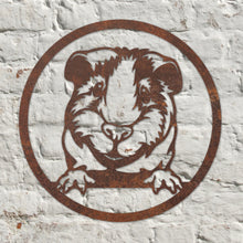 Load image into Gallery viewer, NEW Rustic Metal Guinea Pig Plaque Wall Art Sculpture - Bespoke Handmade Gift
