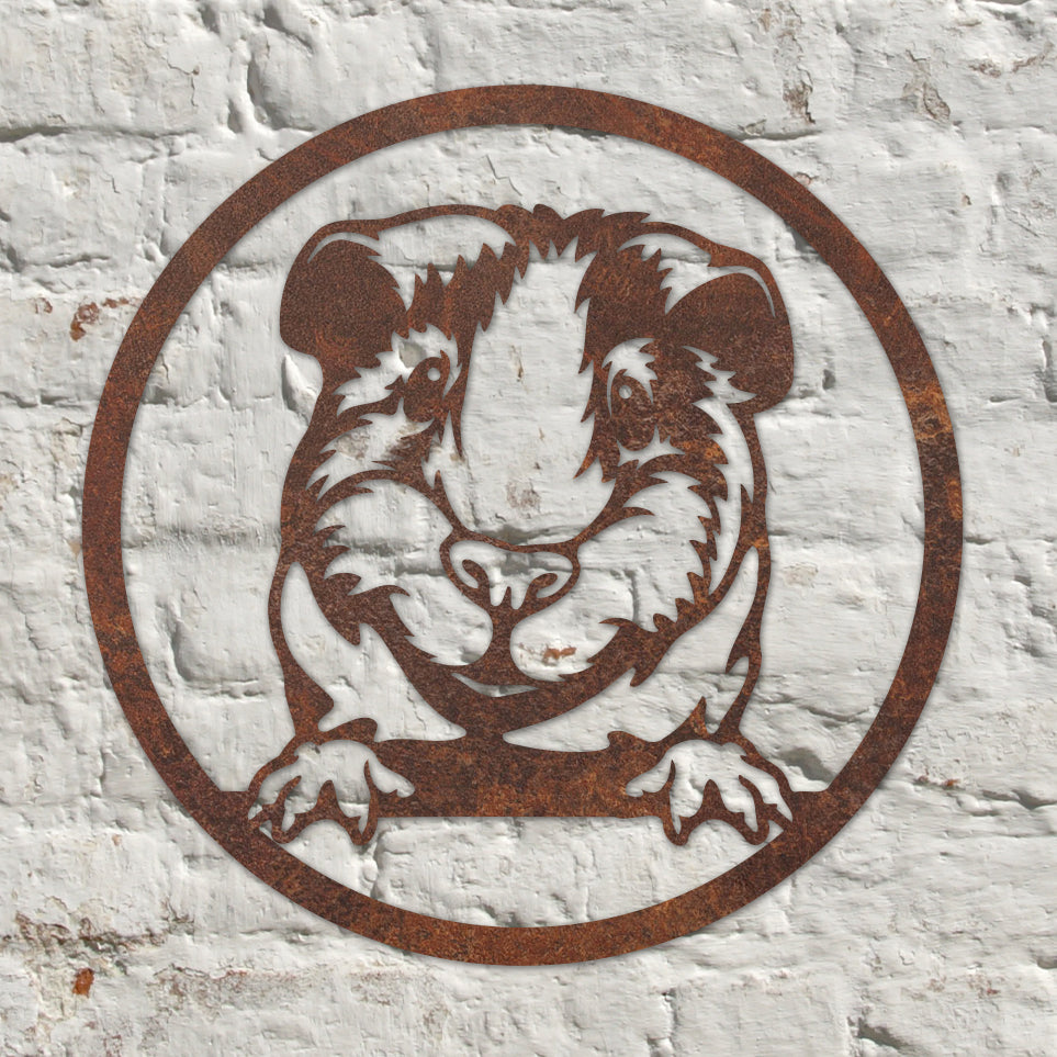 NEW Rustic Metal Guinea Pig Plaque Wall Art Sculpture - Bespoke Handmade Gift