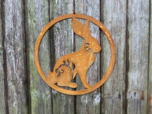 Load image into Gallery viewer, NEW Rustic Metal Hare Wall Art Sculpture - Bespoke Handmade Gift
