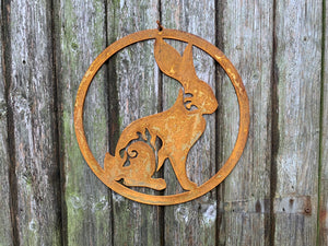 NEW Rustic Metal Hare Wall Art Sculpture - Bespoke Handmade Gift