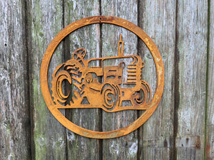 NEW Rustic Metal Tractor Wall Art Sculpture - Bespoke Handmade Gift