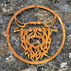 NEW Rustic Metal Mr Highland Wall Art Sculpture - Bespoke Handmade Gift