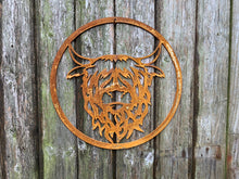 Load image into Gallery viewer, NEW Rustic Metal Mr Highland Wall Art Sculpture - Bespoke Handmade Gift
