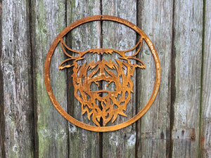 NEW Rustic Metal Mr Highland Wall Art Sculpture - Bespoke Handmade Gift