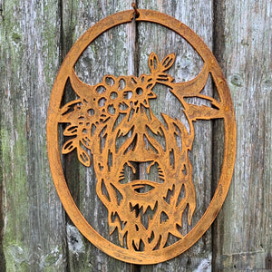 NEW Rustic Metal Mrs Highland Wall Art Sculpture - Bespoke Handmade Gift