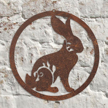 Load image into Gallery viewer, NEW Rustic Metal Hare Wall Art Sculpture - Bespoke Handmade Gift
