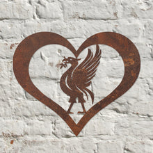 Load image into Gallery viewer, Rustic Metal Liver Bird Heart Wall Art Sculpture - Bespoke Handmade Gift
