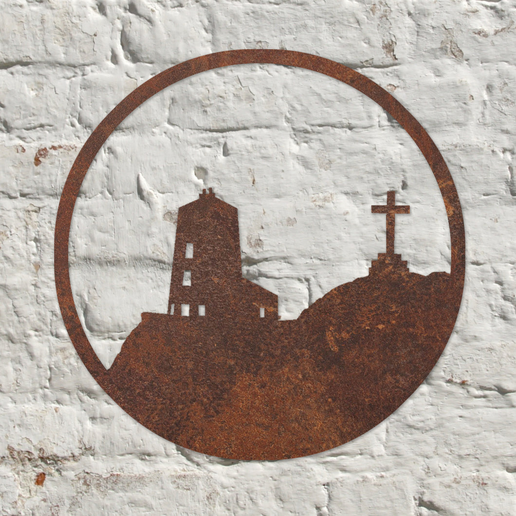 Rustic Metal Llanddwyn Island Wall Art Sculpture - Bespoke Handmade Gift