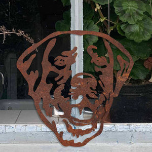 Rustic Metal Labrador Wall Art Sculpture - Bespoke Handmade Gift