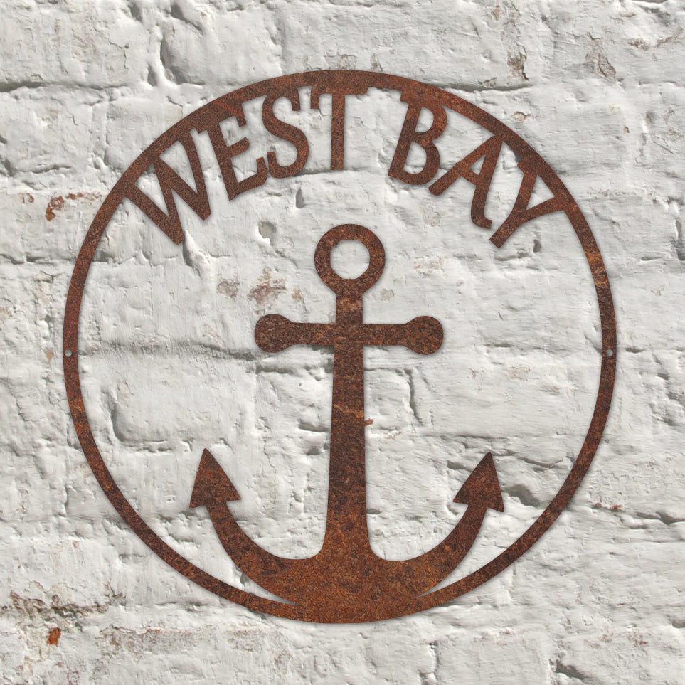 Rustic Metal West Bay Wall Art Sculpture - Bespoke Handmade Gift