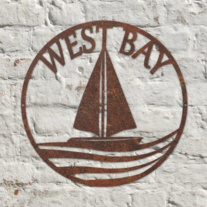 Rustic Metal West Bay Wall Art Sculpture - Bespoke Handmade Gift